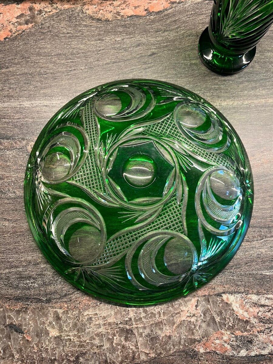 Skleněná váza a mísa asi ceasar crystal - 7