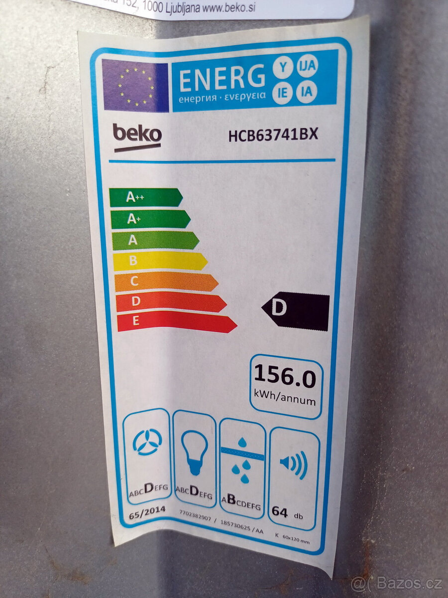 Digestoř BEKO - HCB 63741 bx - TOP STAV - 7