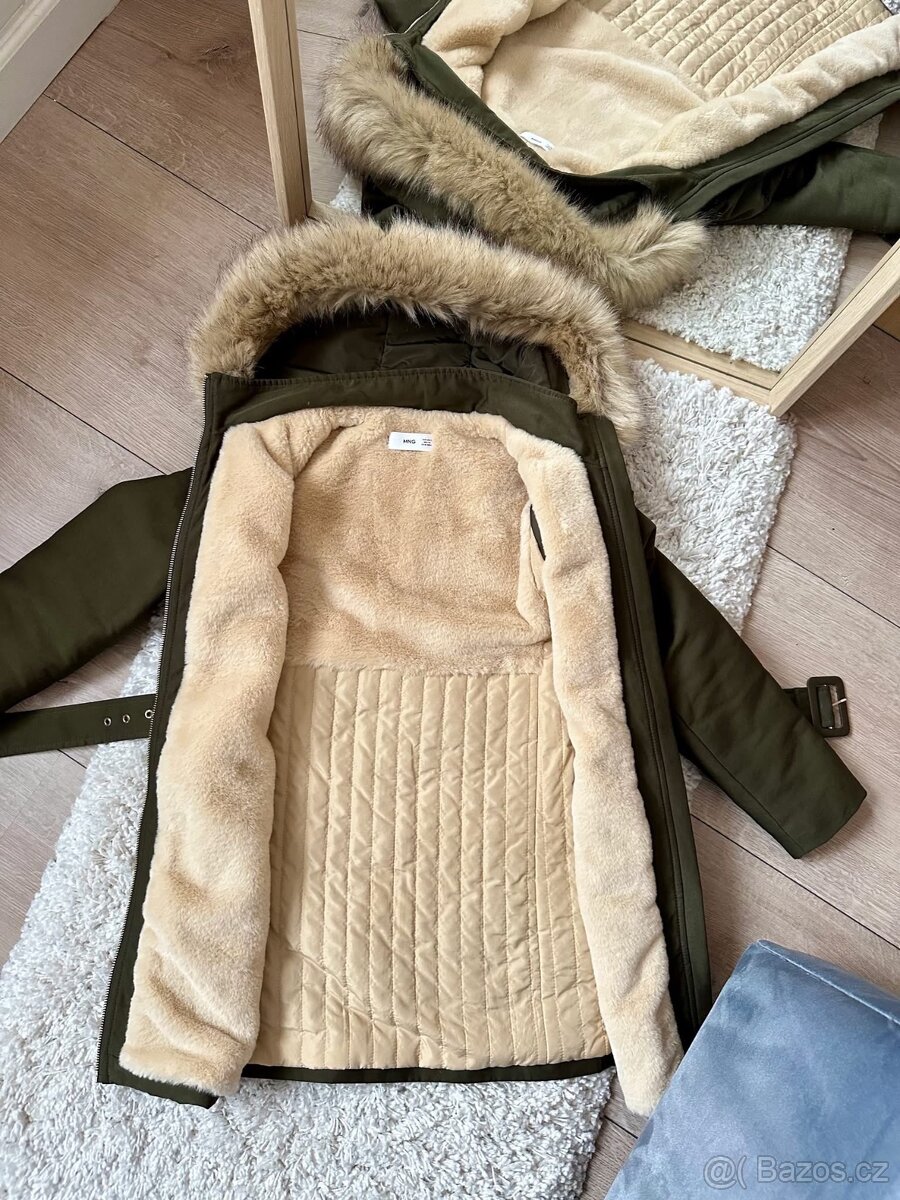 MANGO ZIMNÍ BUNDA / KHAKI PARKA - 7