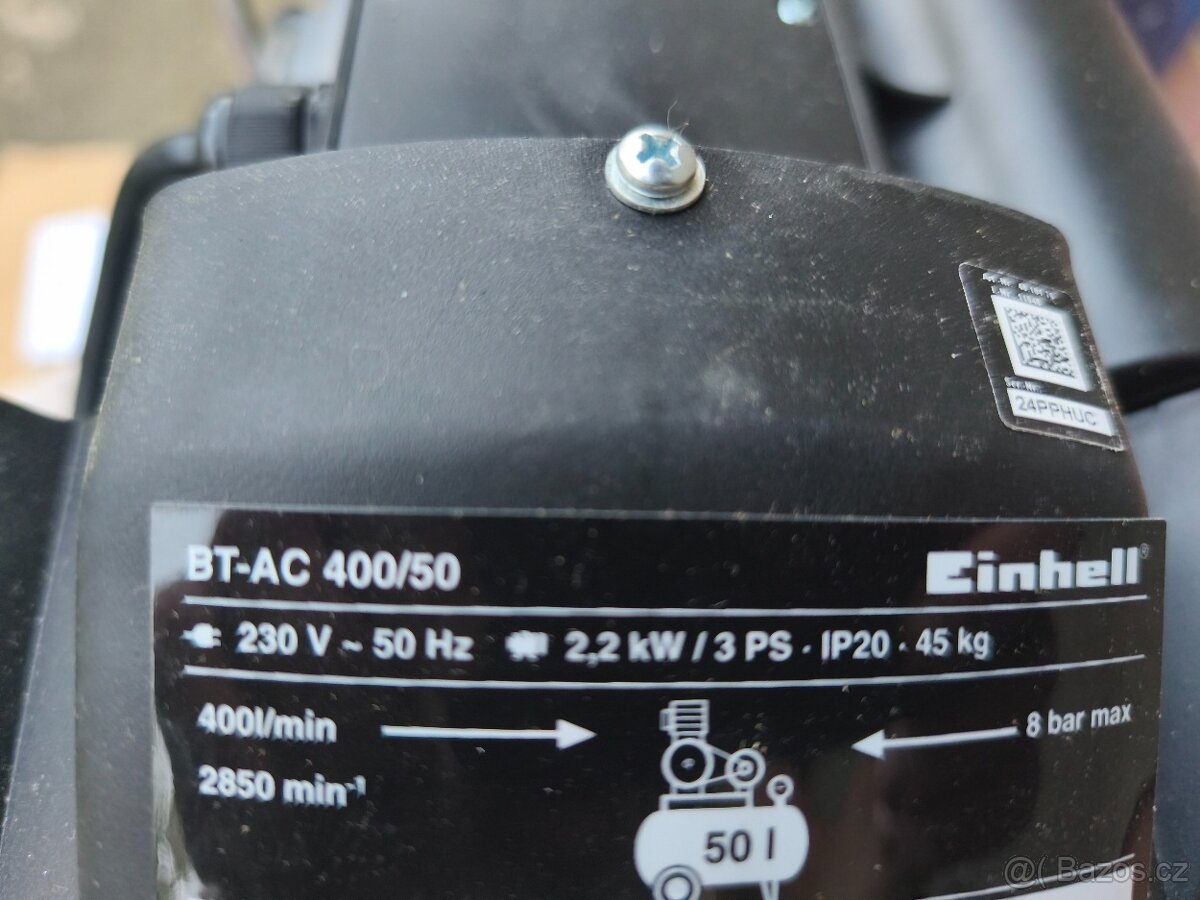 Prodám NEPOUŽITÝ 2-pístový kompresor Einhell BT-AC 400/50 +p - 7