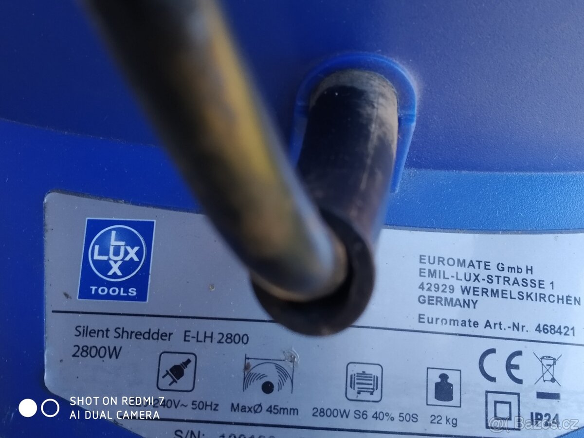 Prodám elektrický tichý Válcový drtič LUX-TOOLS E-LH-2800-28 - 7