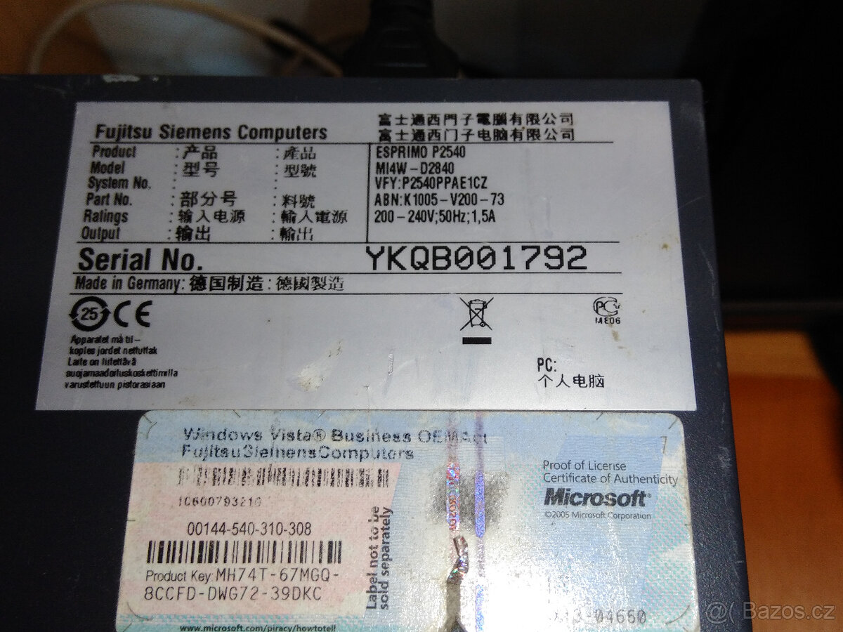 PC#57 Fujitsu P2540, C2D, 2GB, 160GB, W7 - 7