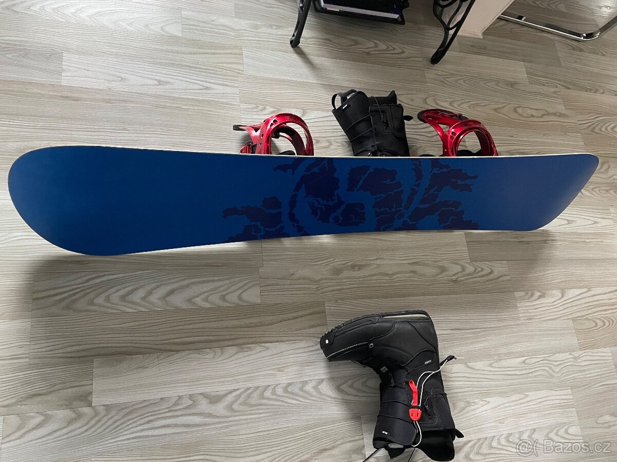 Snowboard Sims 160 cm + vázání Burton + boty Burton 45-46 - 7