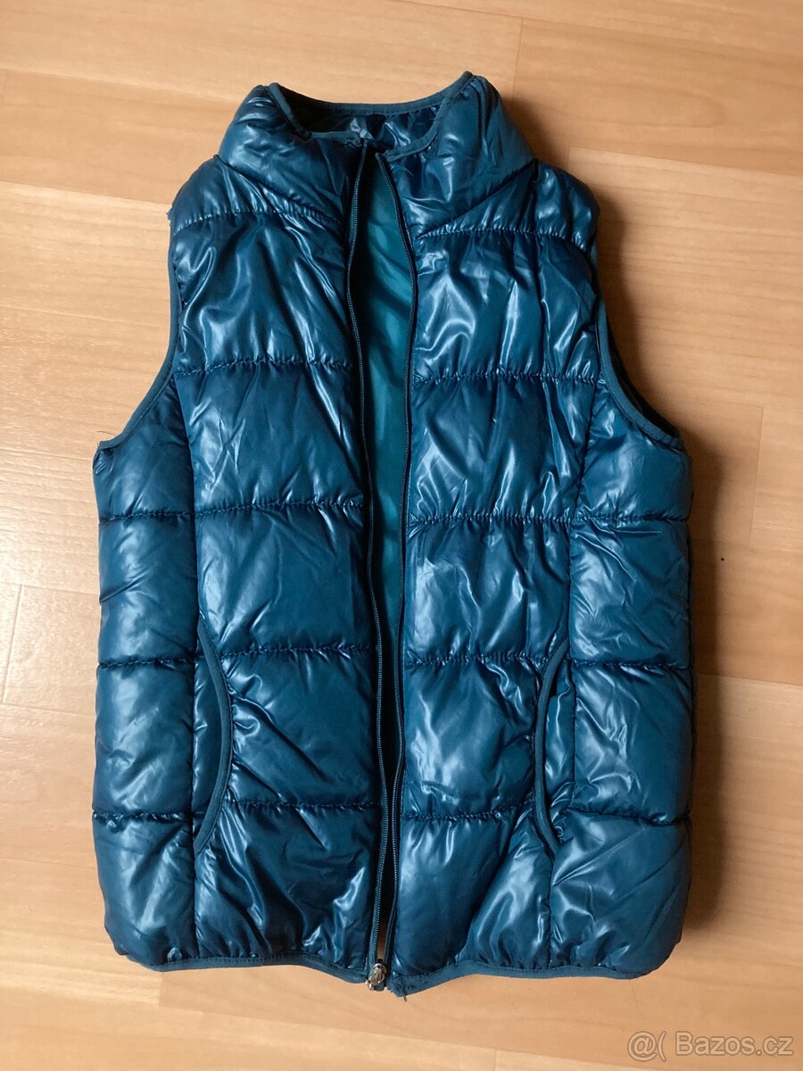 Vesta péřová vel.XS a mikiny XS, vesta vel.36 - 7