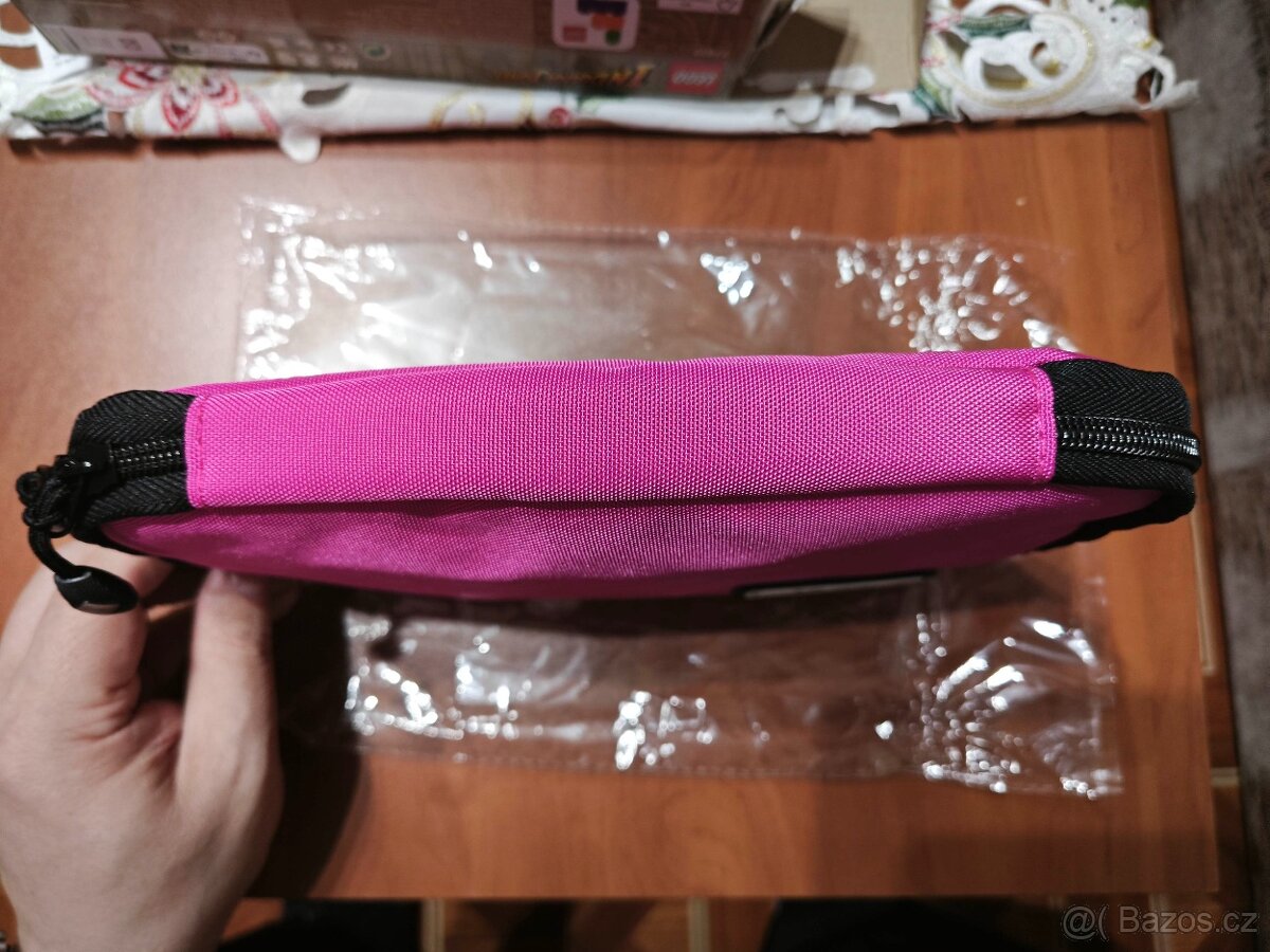 Taška/brašna na kable, nabíječky tablet nová růžová/černá - 7