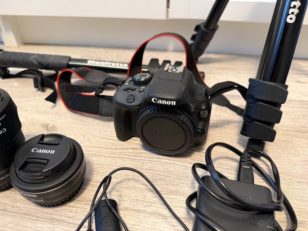 Velký set Canon EOS 100D + 4x objektiv + příslušenství - 7