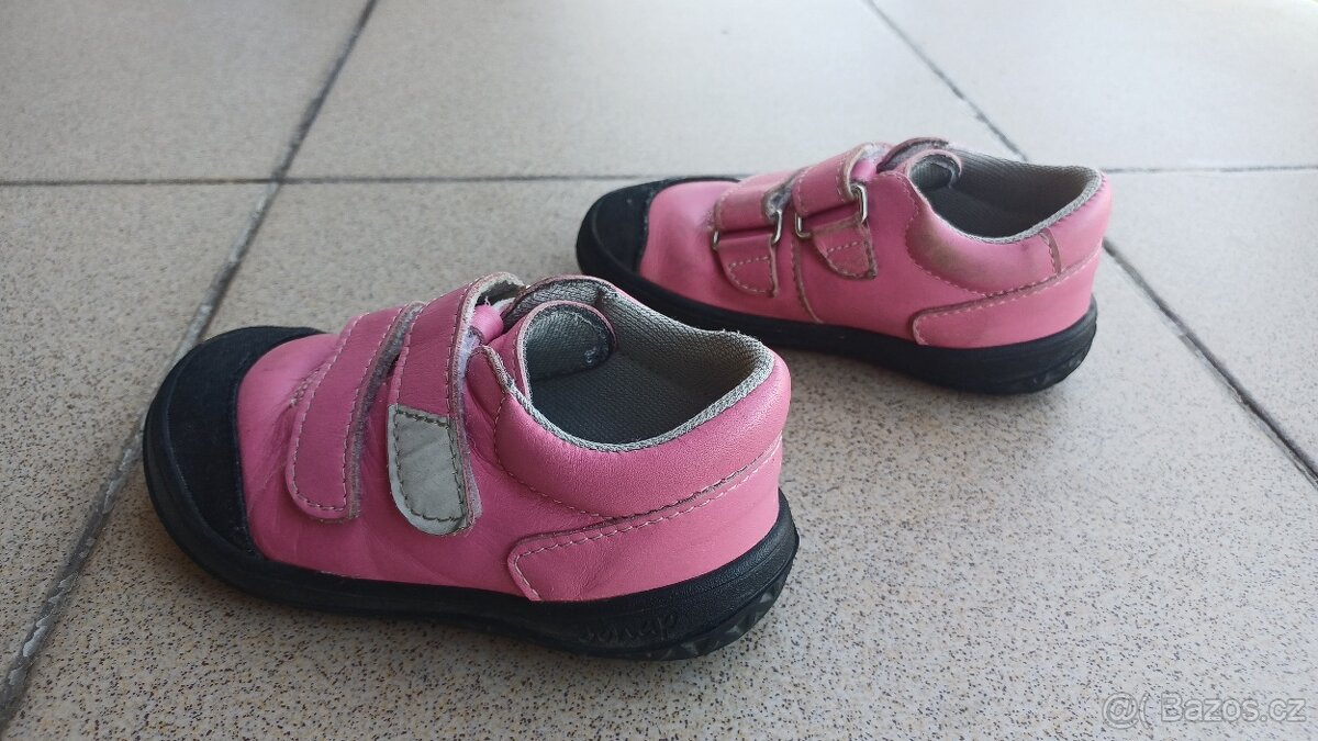 Jarní/podzimní dívčí kožené botky Jonap vel.25 - 7