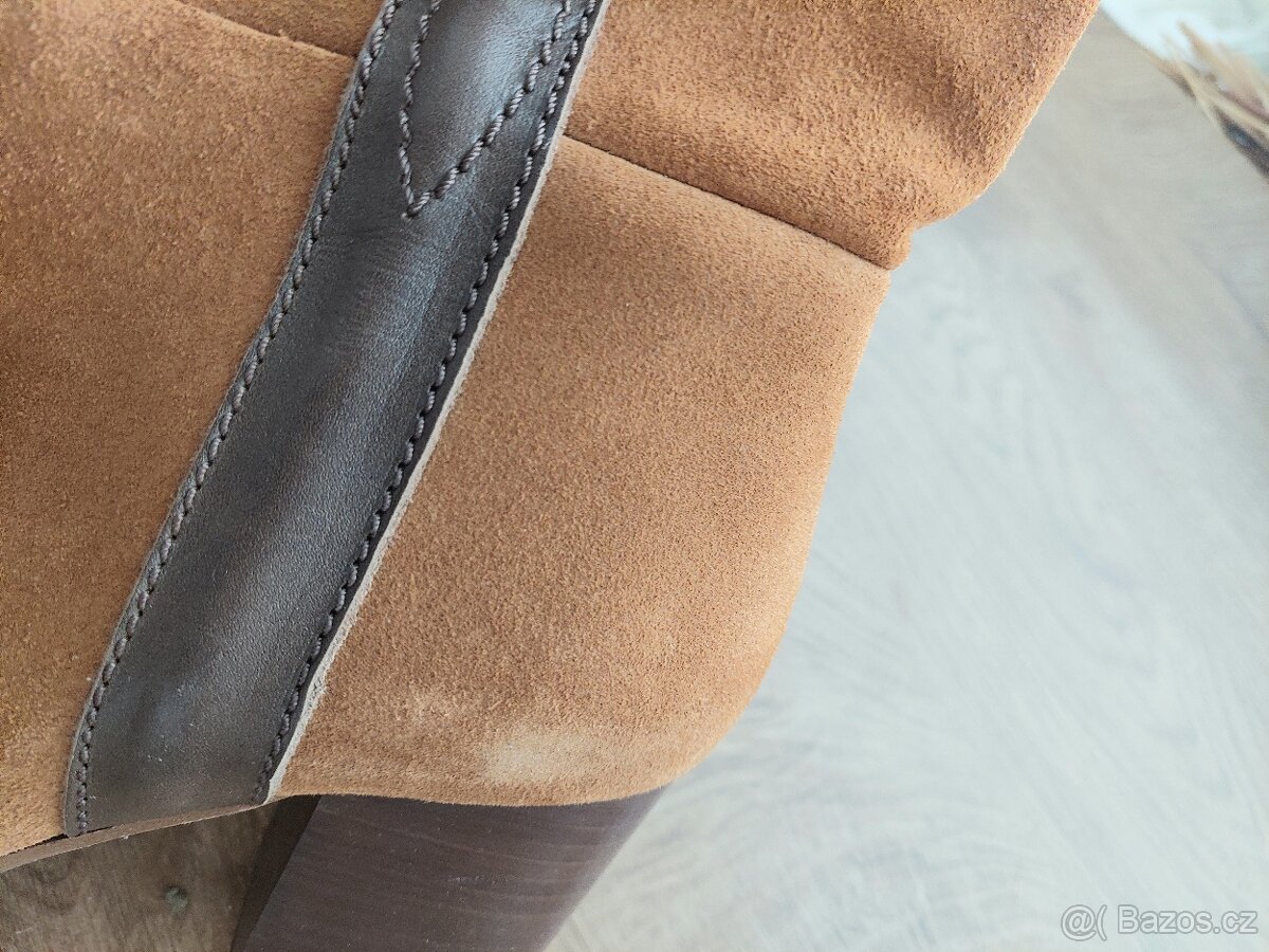 Vel. 38 Mango kožené kozačky - 7