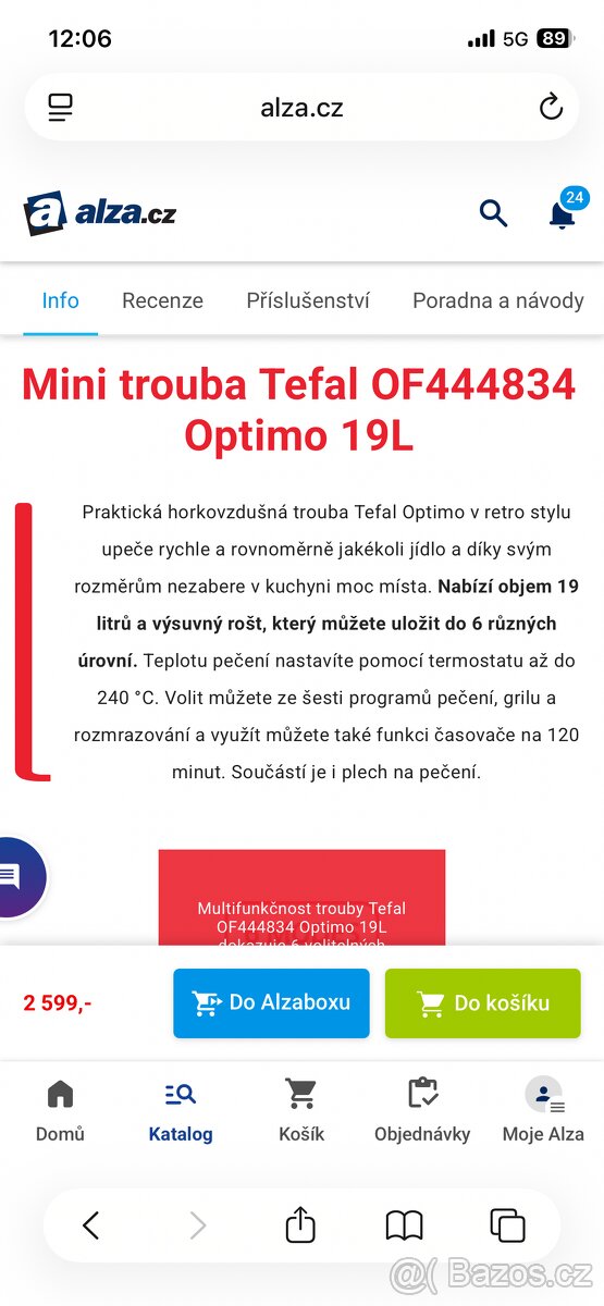 Tefal mini trouba horkovzdušná na pečení - 7