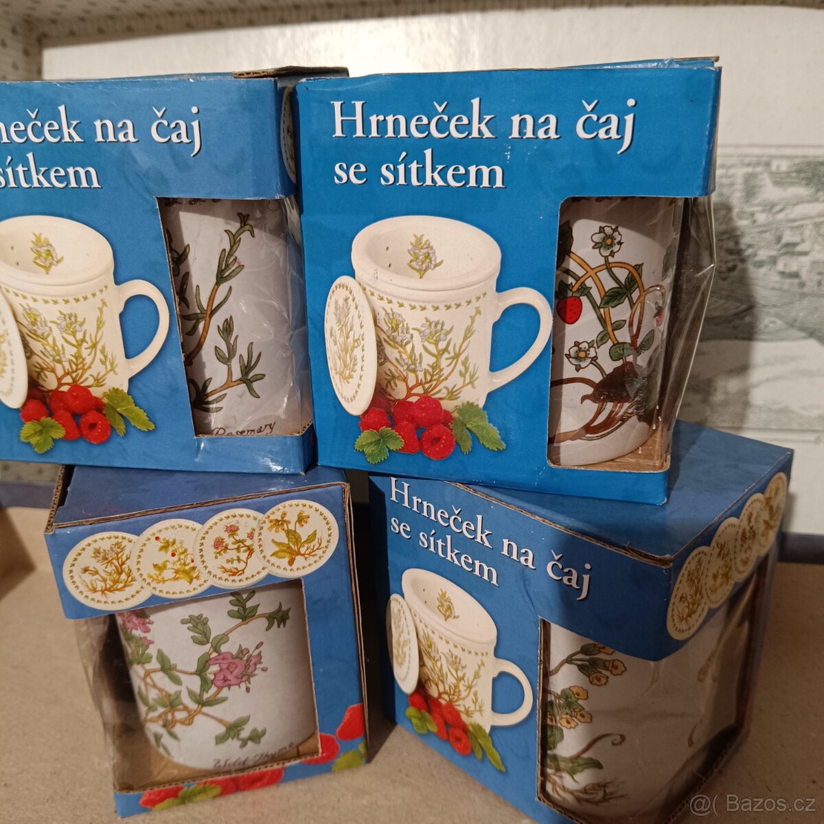 Staré nové retro sklo porcelán - 7