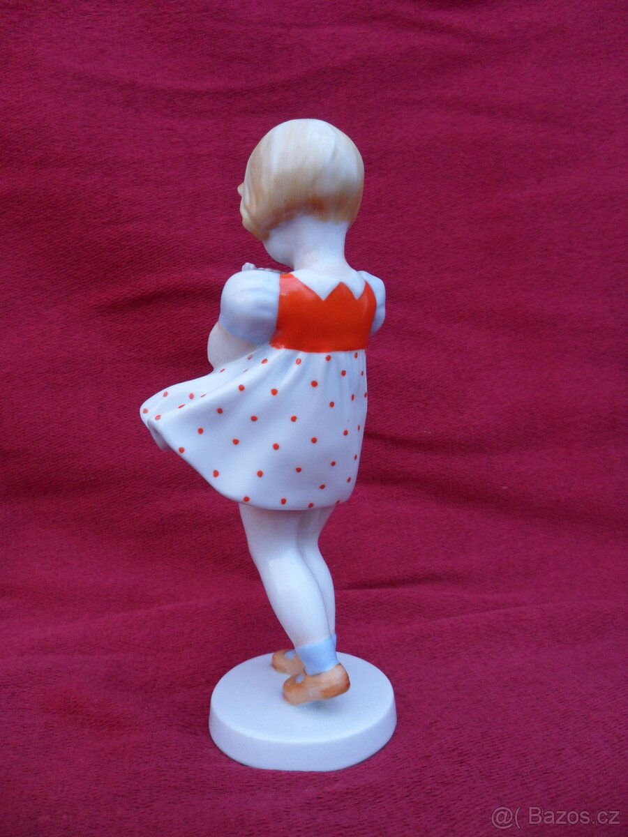 Dívka s kytičkou,17cm,Gebr.Metzler-Ortloff. - 7