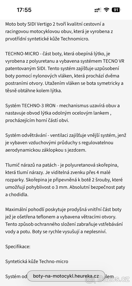 Boty na motorku Sidi - 7