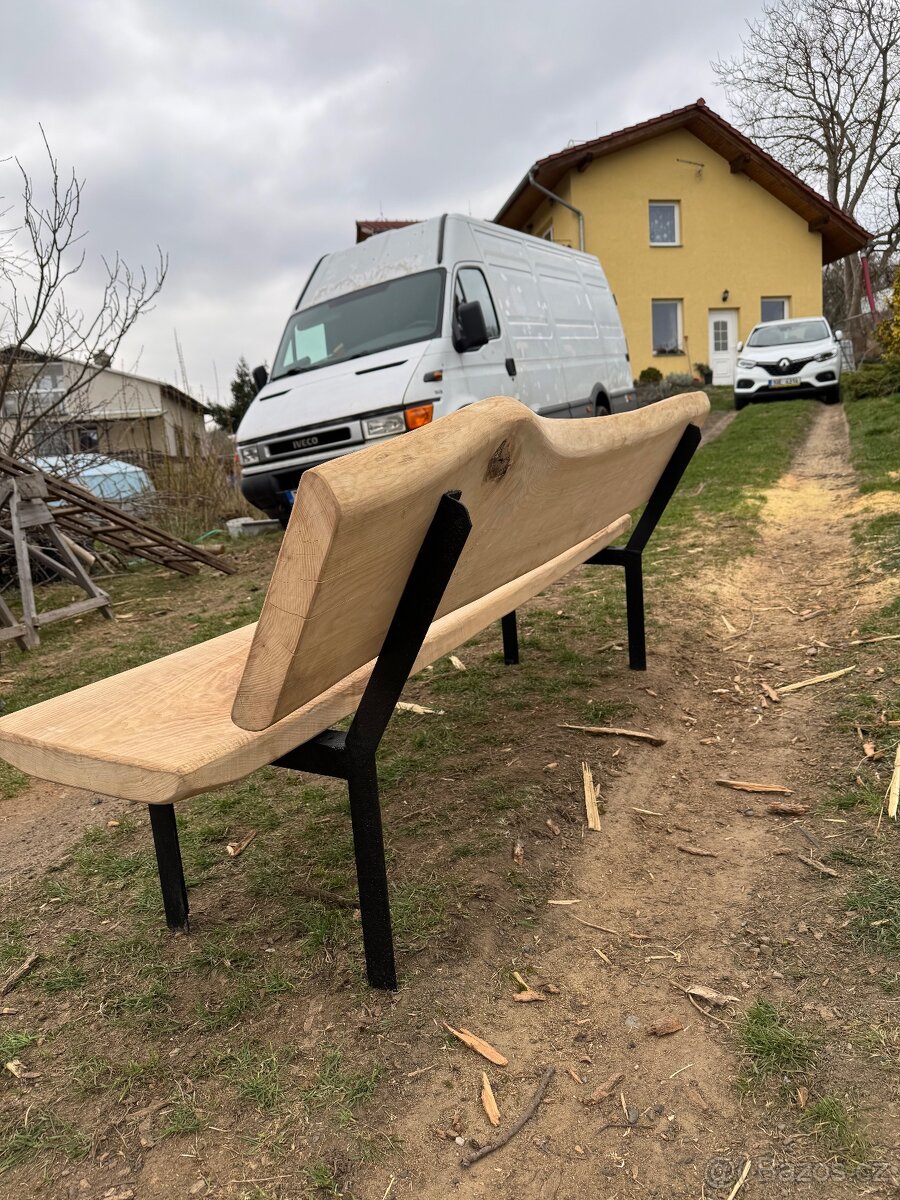 Masivní jasanová lavice - 7