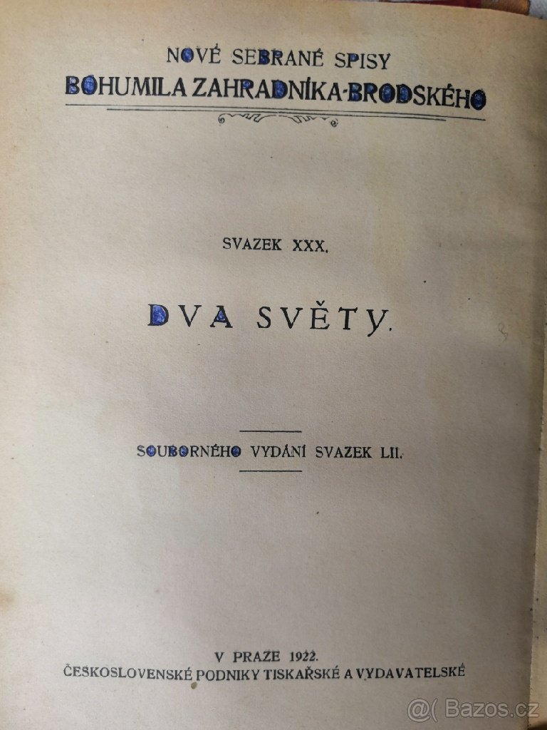 Němcová, Jirásek, Dva světy, Žena válečnho slepce. - 7
