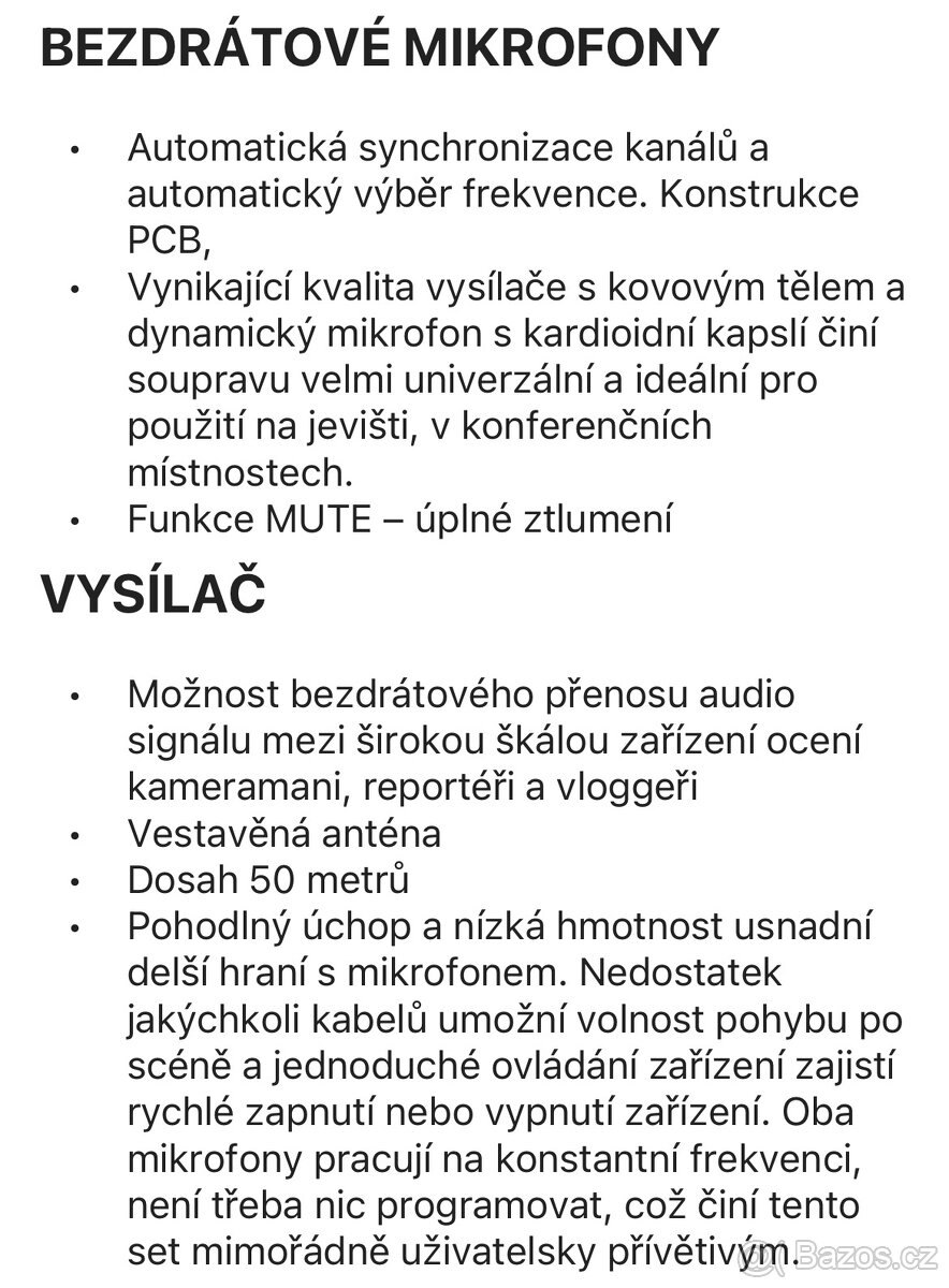 Bezdrátové mikrofony Blow - 7