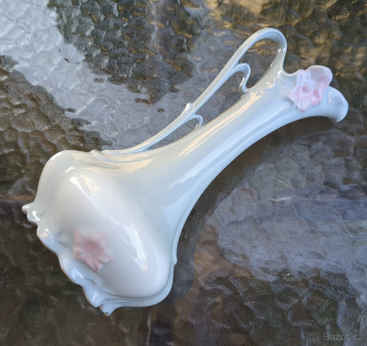 Secesní bleděmodrá karafa - ROYAL DUX - 7