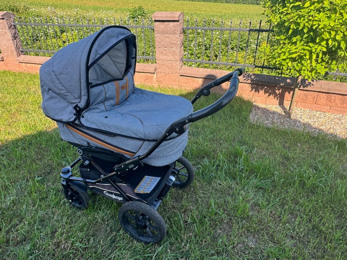 Emmaljunga kočárek set -šedo-hnědá - 7