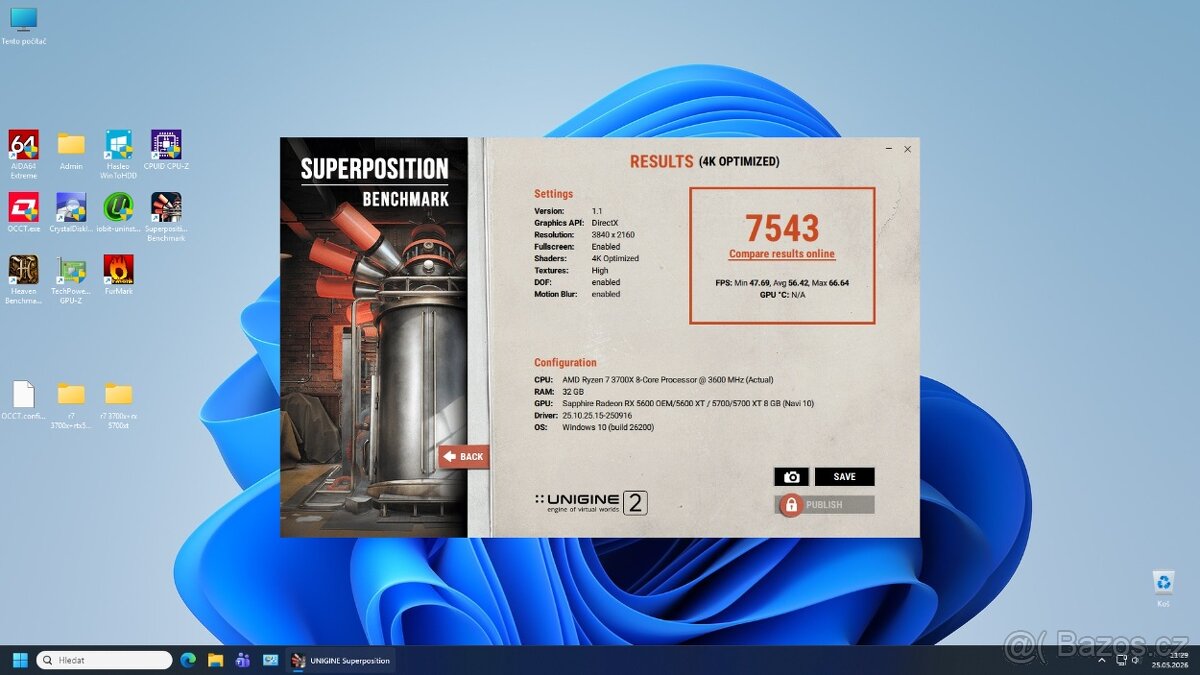 herní PC - Ryzen7 3700x+RX 5700xt+16GB RAM+SSD - 7