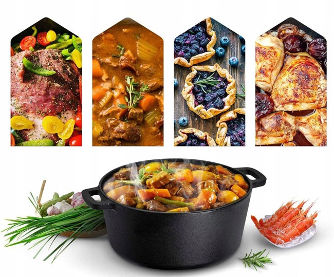 MYSLIVECKY SMALTOVANÝ litinový 15L kotlík - 7