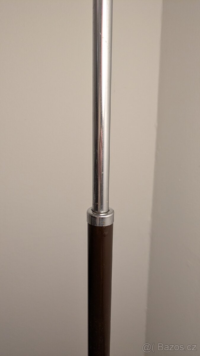 Funkcionalismus - starožitná chrom lampa + sklo Egermann - 7