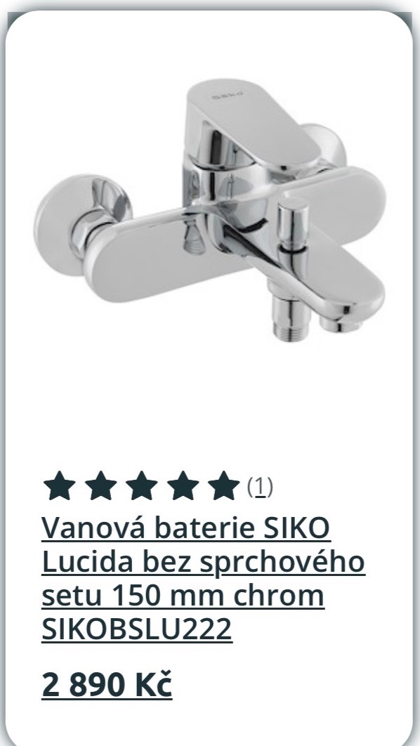 Vanová baterie SIKO Lucida - 7