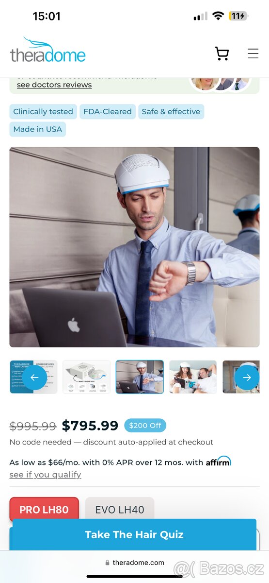 Theradome PRO Laser Přilba pro růst vlasů - 7