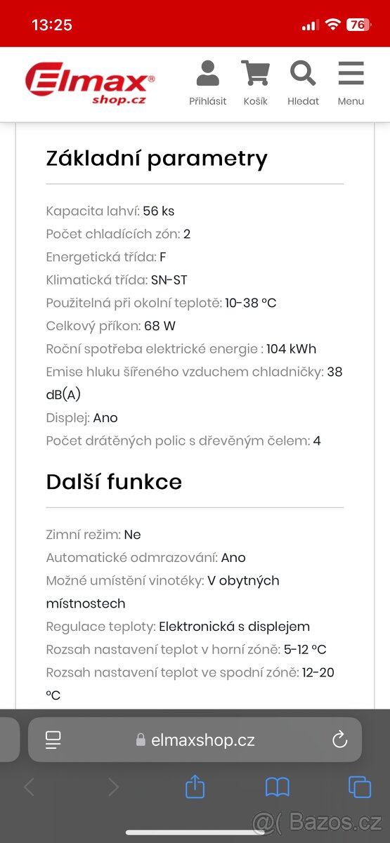 Vinotéka Climadiff CLD55B1 - 7