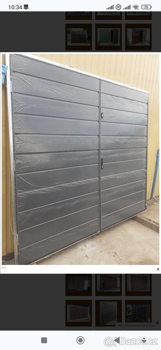 Dvoukřídlé garážová vrata 2,4x2m - 7