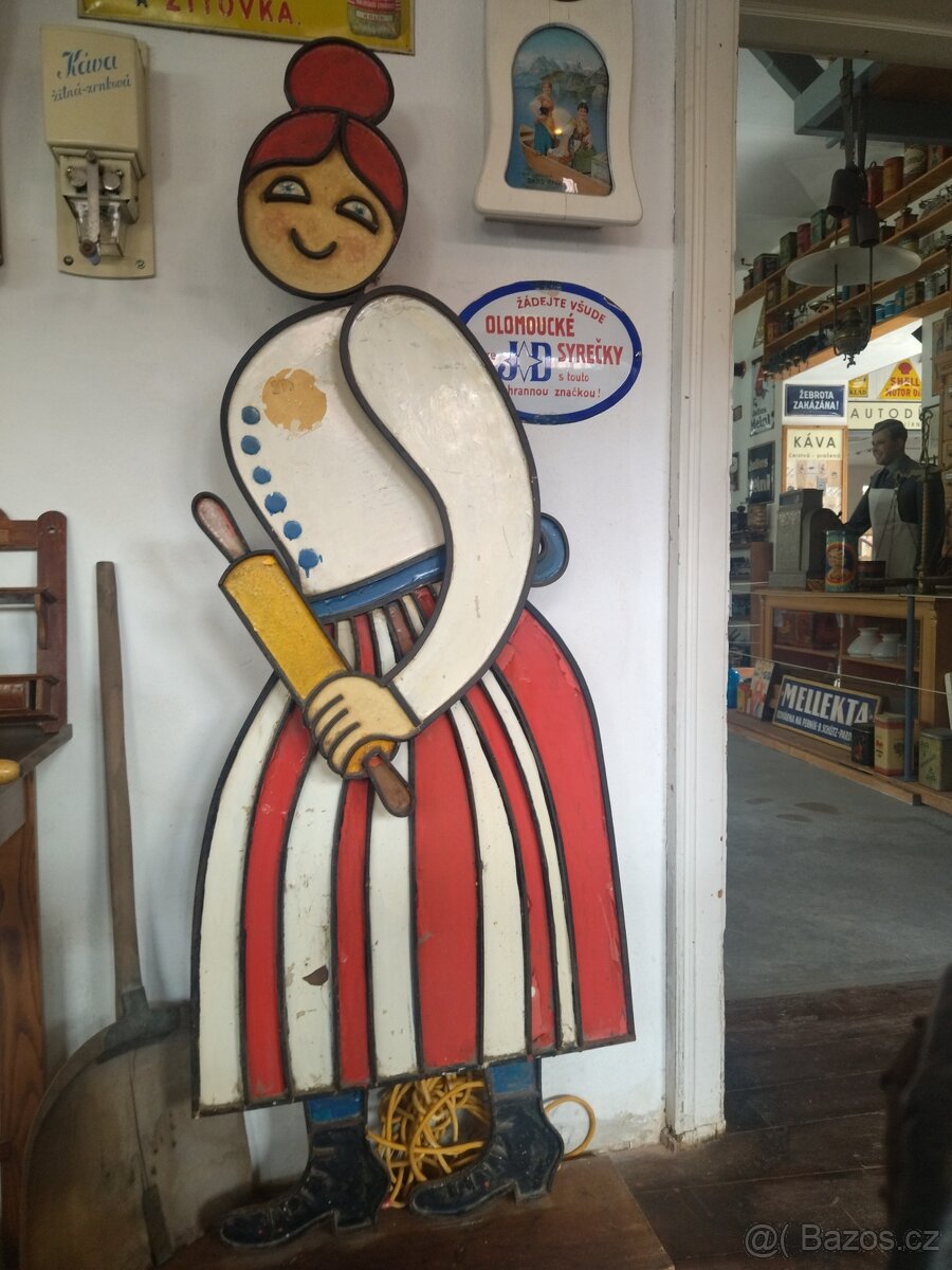 Staré figuriny,reklamní cedule,historie obchodu a řemesel - 7