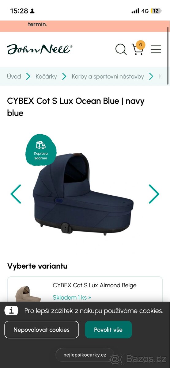 Cybex korbička- tmavě modrá - 7