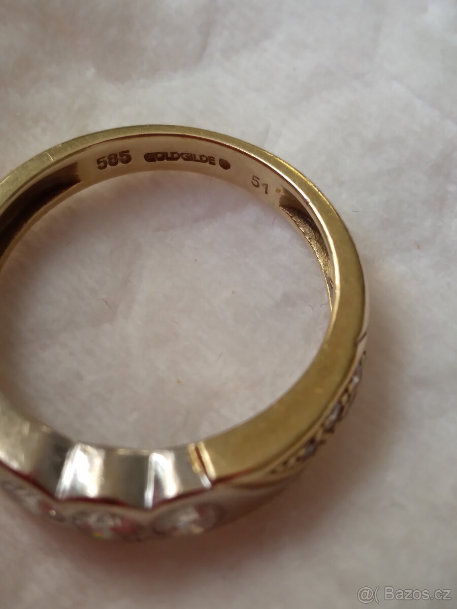 Prsten zlatý s brilianty - 7