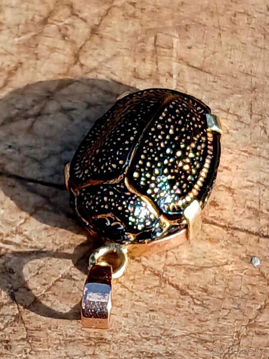 Zlatý přívěsek Skarab - 7