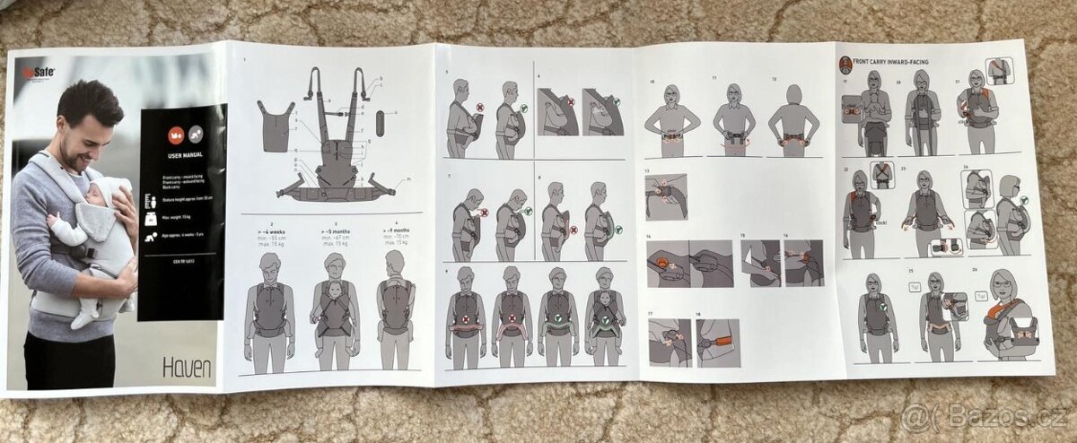 Nosítko besave heaven - 2 možnosti nošení dítěte - 7