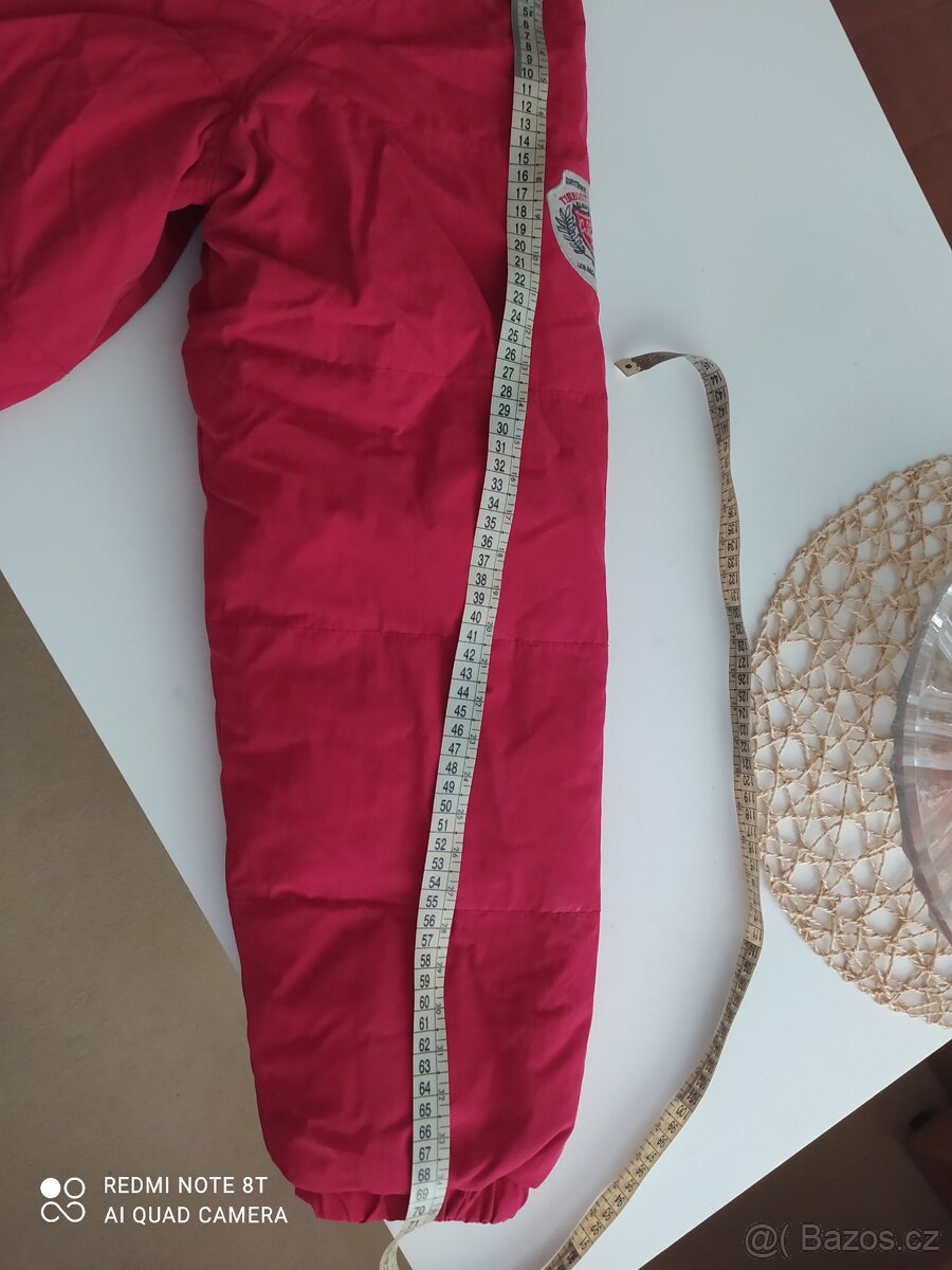 Pánská péřová bunda vel. XL, červená - 7