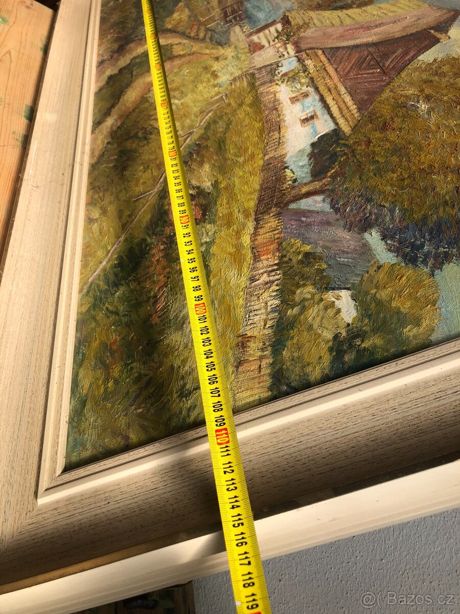 Obraz krajina, olej na desce 115x80cm - 7