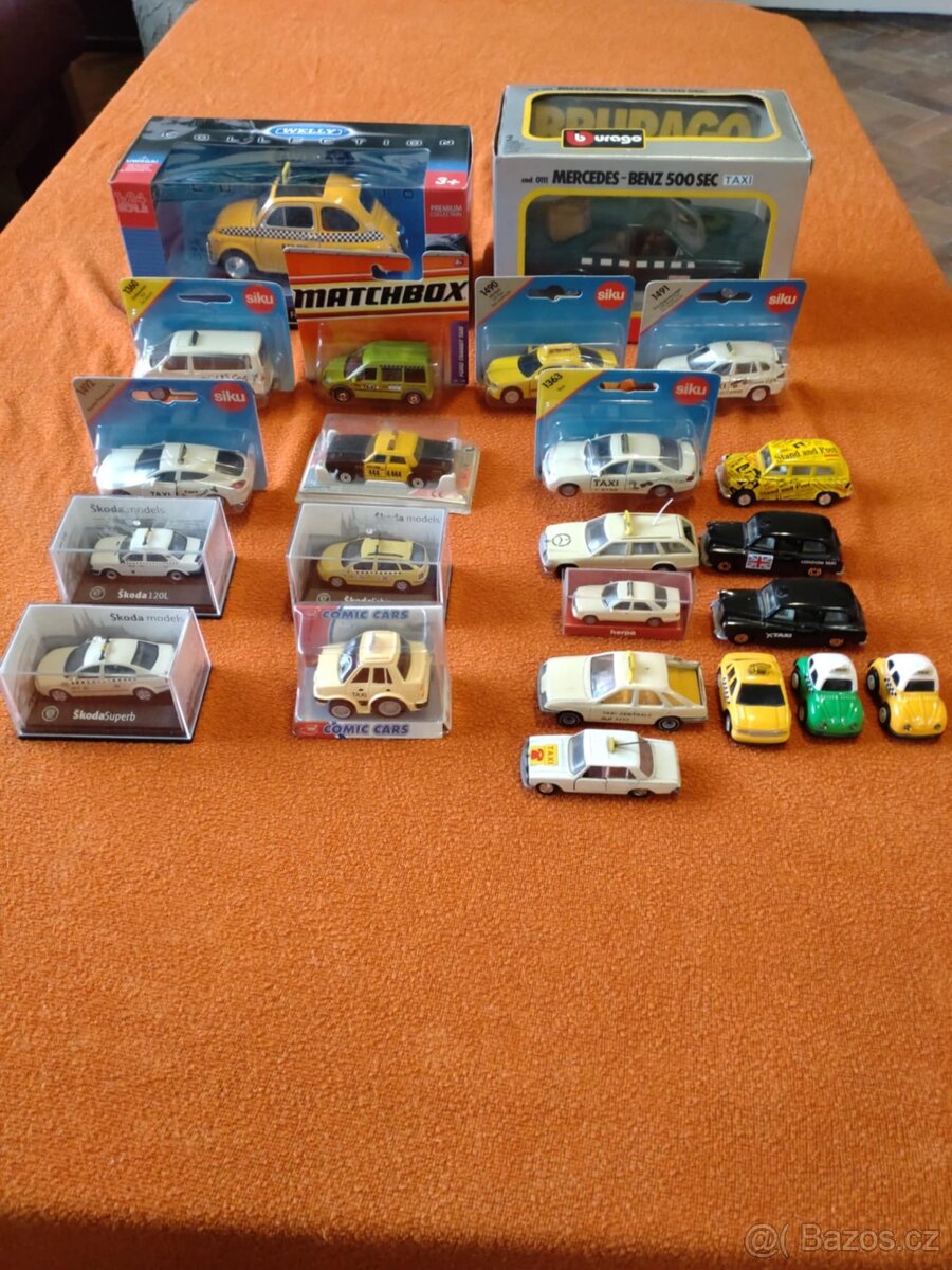 Modely aut TAXI 93 kusů POUZE KOMPLET - 7