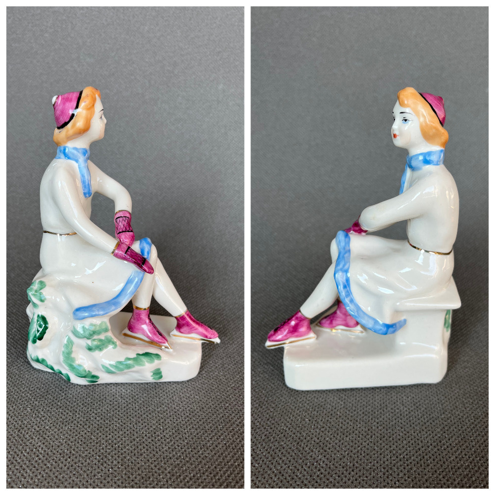 Sběratelská soška Krasobruslařka 15 cm, Polonne USSR - 7