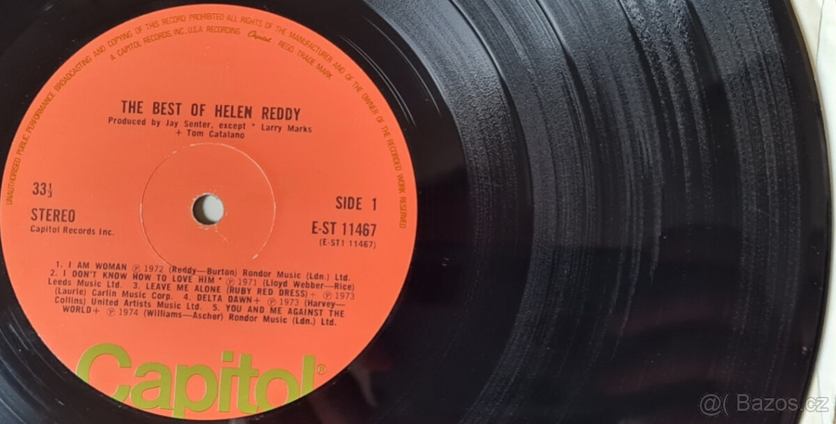 Helen Reddy – The Best Of Helen 1976 LP, stav VG / VYPRANÁ - 7