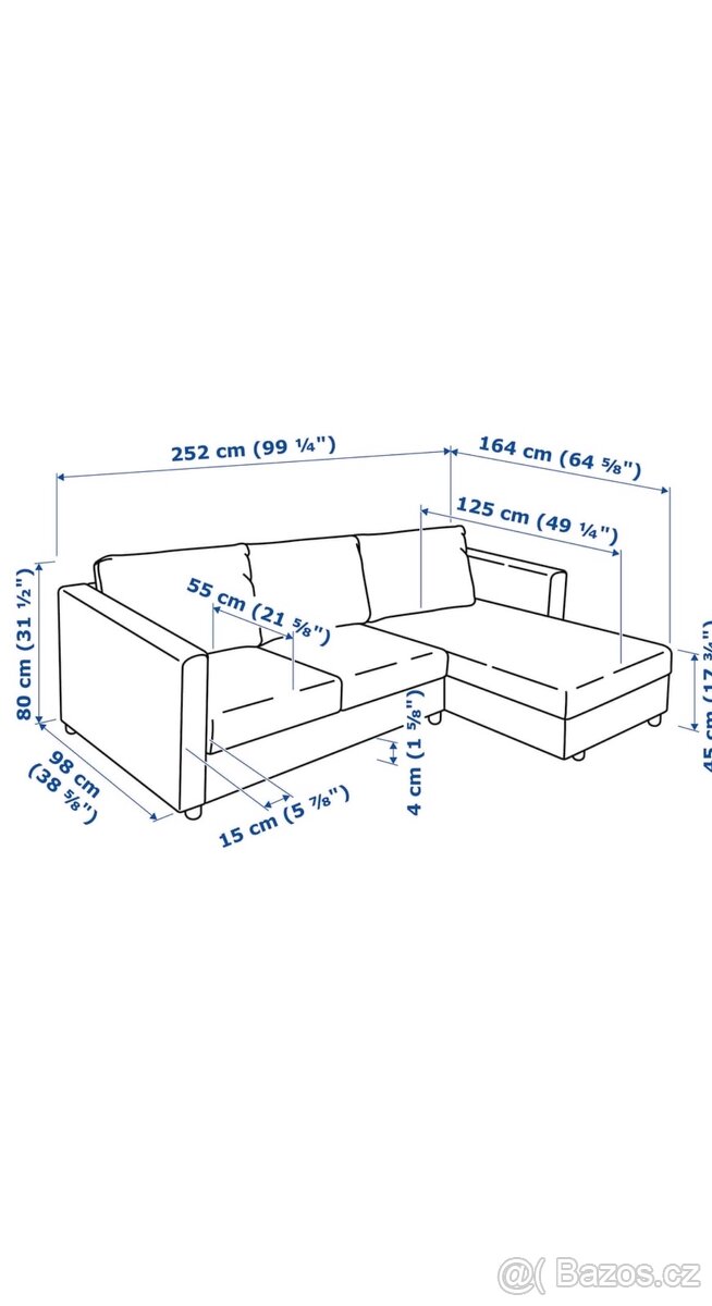 Sedací souprava Vimle Ikea - 7