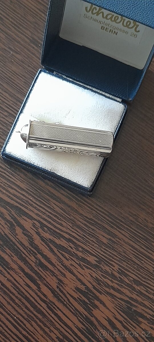 Starožitné stříbrné pouzdro na rtěnku - 7