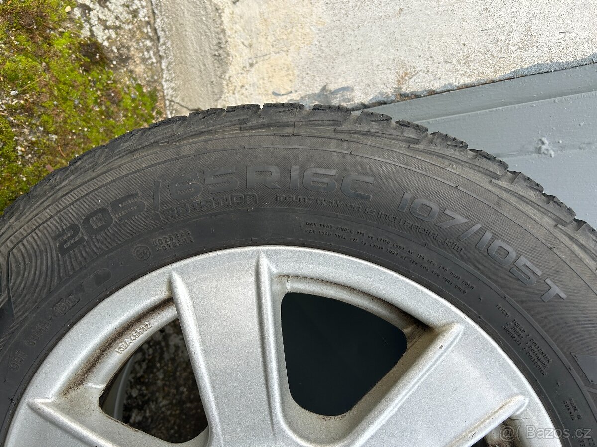 Alu kola R16 5x112 + Zimní pneu 205/65/16C Nokian, Semperit - 7