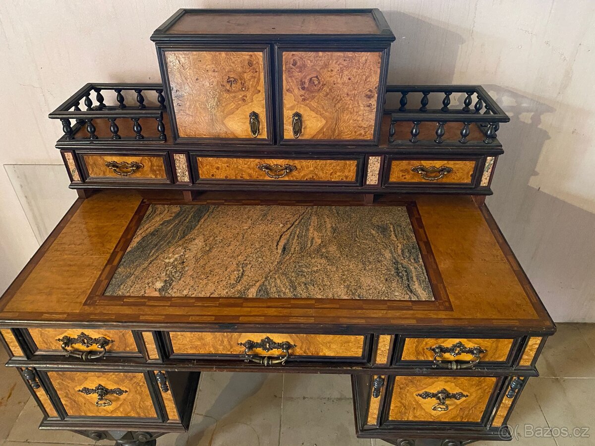 Starožitný psací stůl - 7