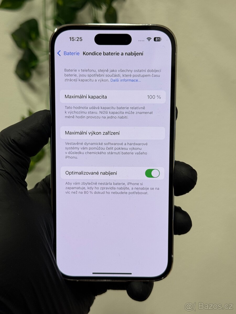 iPhone 14 Pro 128GB stříbrná - 100% baterie - 7
