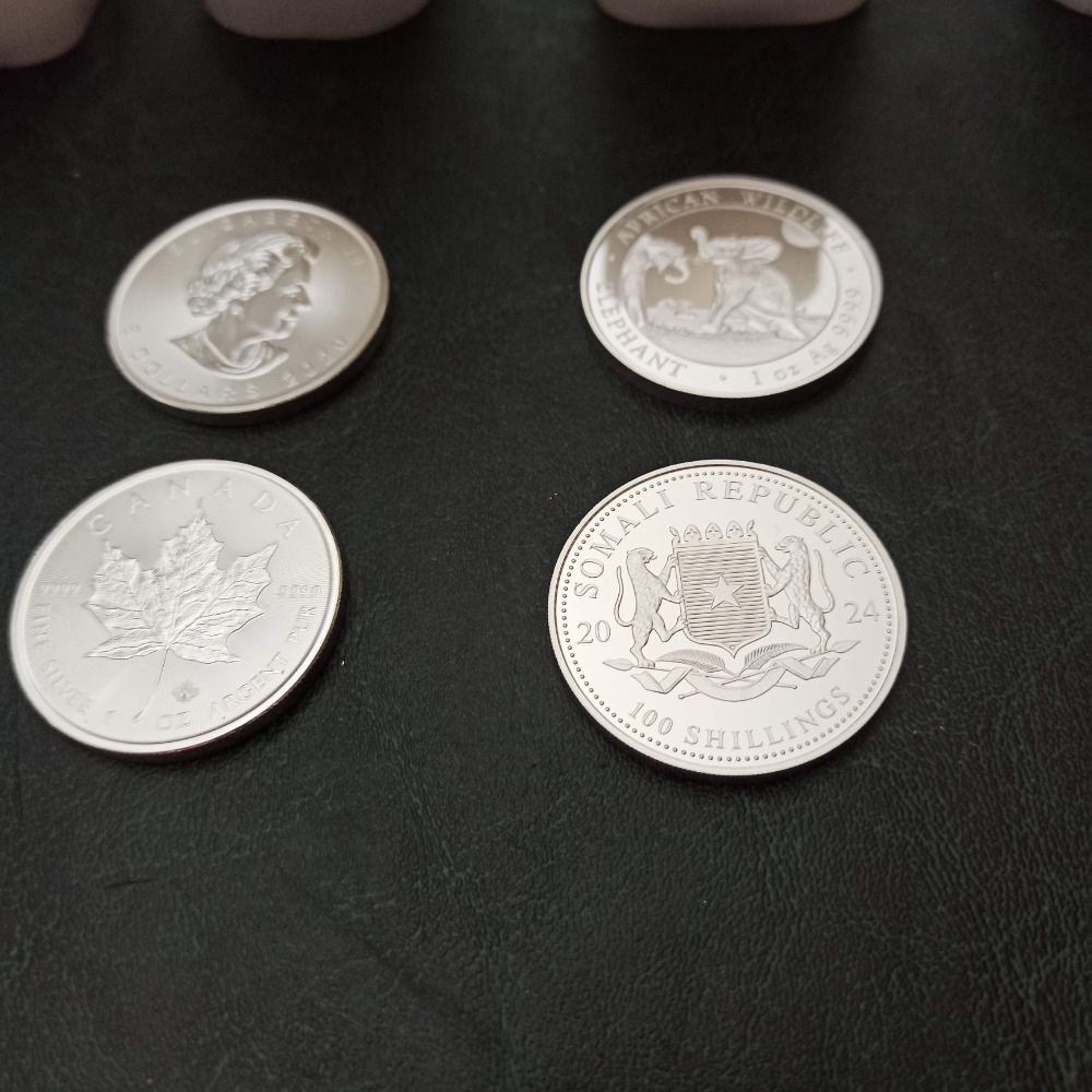 STŘÍBRO a ZLATO American Eagle, Maple, Panda a US Morgan atd - 7