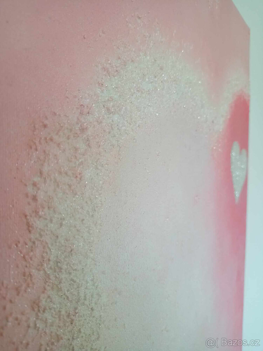 Ručně malovaný obraz Srdce, akrylové barvy - 7