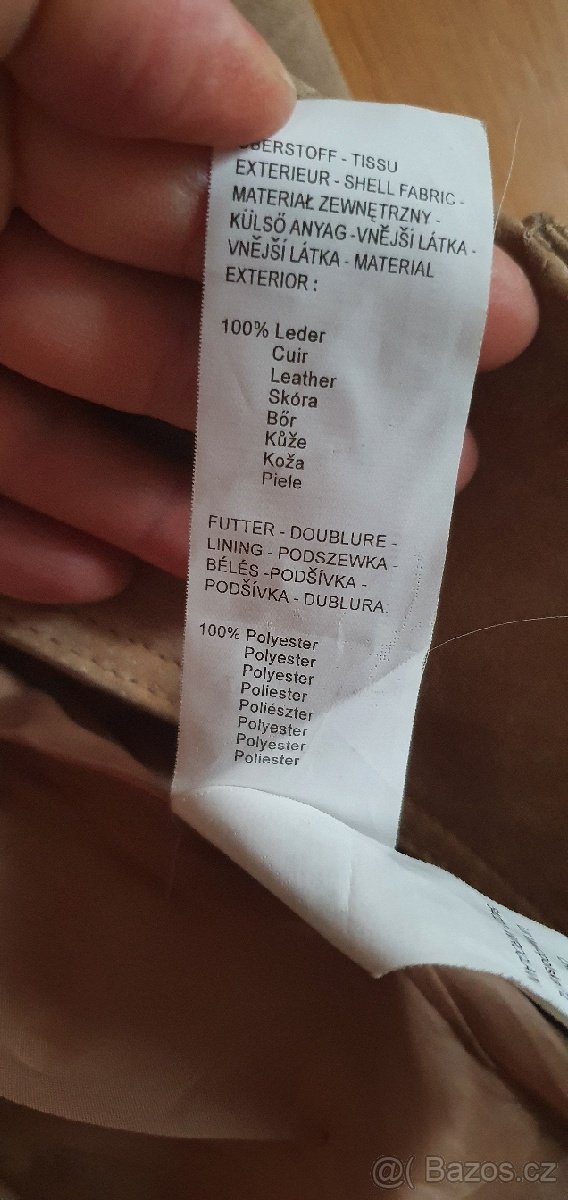 Béžové semišové sako vel.40 - 7