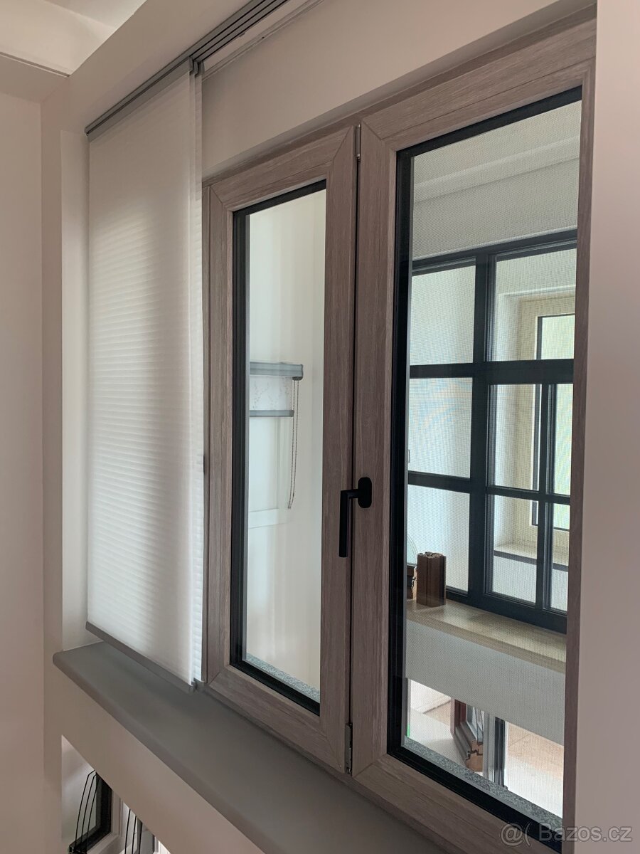 PVC okno inter.dekor dřeva ext.antracit - 7