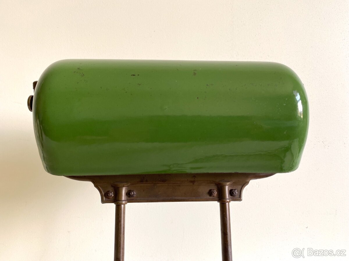 Starožitná stolní lampa bankéřka, DRGM, Německo - 7