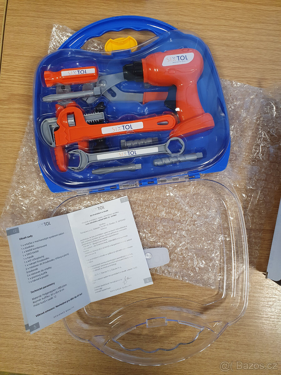 Sada dětského nářadí kufřík SIXTOL set Kids 12 NOVÉ vrtačka - 7
