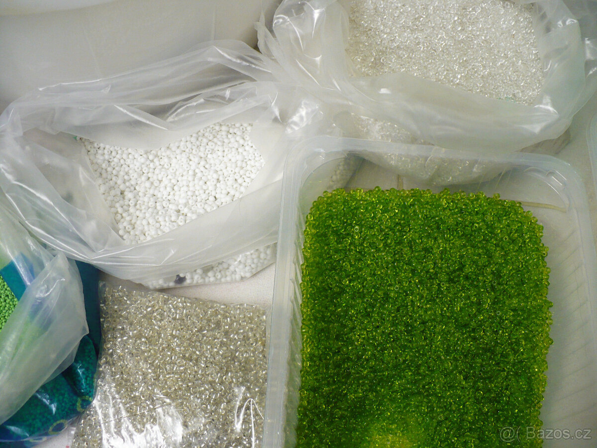 Retro skleněné korálky, Jablonecká bižuterie..,, - 7